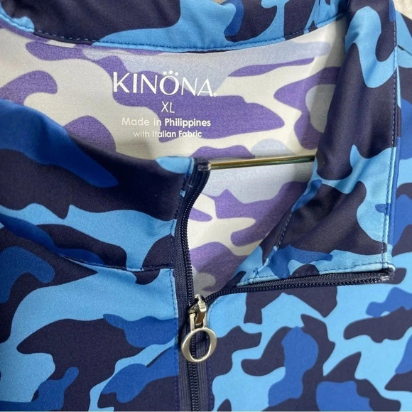 Kinona Keep it Covered Hidden in Sight Blue SPF 50+ Golf Top - Picture 4 of 6